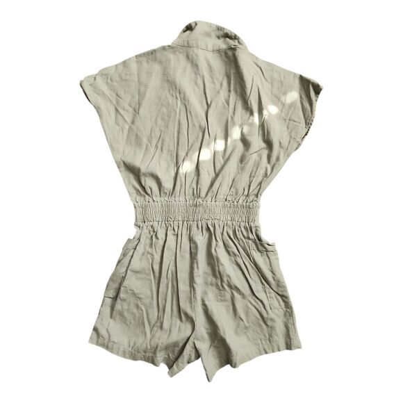 Dannii Minogue Australia Jumpsuit Sz 4 Petite Green Linen Blend Summer Comfycore - Picture 10 of 10